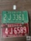 Two Georgia, Peach State, 1963 and 1964 license plates