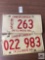 Two 1966 Illinois license plates