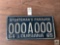 Louisiana 1964 license plate #000A000