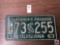 Louisiana 1963 license plate