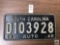 South Dakota 7 digit 1968 license plate