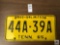 Tennessee 1965 Bus Unlimited Registration Plate