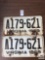 Pr of matched Virginia 1969 license plates