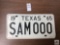 Texas 1965 license plate