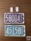 Two 1962 Five Digit Motor Boat License Plates