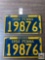 Two Vintage 1950 Pennsylvania Auto tags