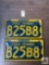Set of two 1950 Pa Auto. License plates, 825B8