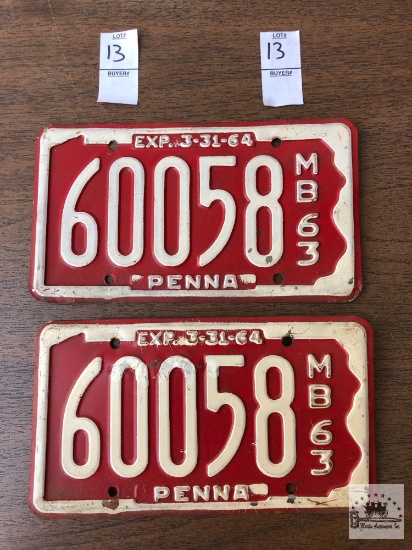 Two matching five character Motor Boat Registration Plates