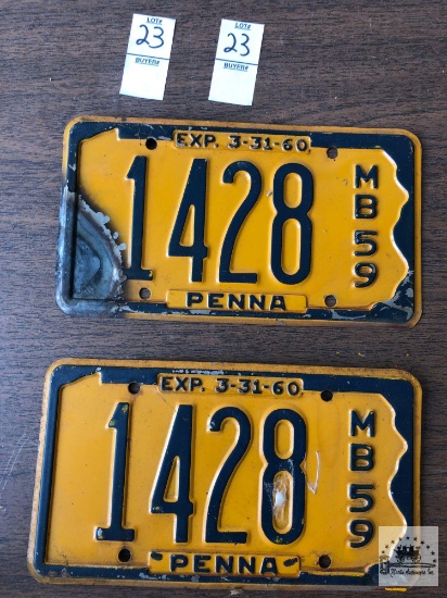 Two matching four character Motor Boat Registration Plates