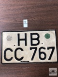 Vintage West Germany Auto plate