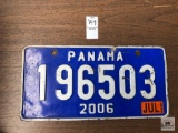 Metal Panama license plate, 2006