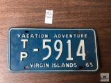 Virgin Islands 1965 license plate