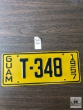 Guam 1957 4 digit license plate