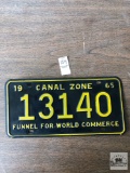 Canal Zone 1965 license plate