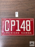American Samoa 1965 license plate