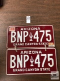 Pair of Arizona license plates