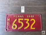 Motor Boat registration, Pa 1949