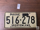 Maine license plate with 