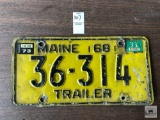 Maine license plate, 1968