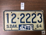 South Dakota 1964 license plate