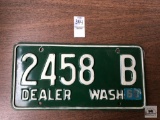 Washington state Dealer Plate