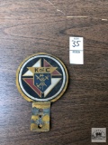 Vintage Knights of Columbus Auto Tag Emblem