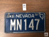 Nevada 1961 license plate