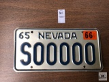 Nevada 1965 license plate #S00000