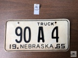 Nebraska 1965 license plate