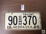 Nebraska 1965 Comm. Truck registration plate