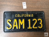 California vintage license plate