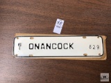 Single 1961 City License Topper, Onancock
