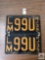 Antique New Jersey 5 character license plate