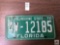 Florida 1970, Green plate, white lettering
