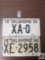 Two 1966 Oklahoma license plates