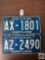 Two 1965 Maryland license plates