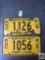 Two Maryland 1966 Bus license plates