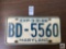 1968 Maryland license plate, White plate, blue lettering