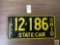 1957 Ohio State Car plate