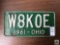 1961 Ohio green plate