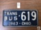 1963 Ohio Trans. BUS plate