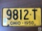1950 Ohio plate