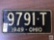 1949 Ohio plate