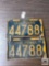 Pr of Matching Numbers 1948 Pa. plates
