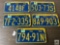 Five 1958 PA plates