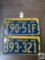 Two 1964 PA Truck and Trailer tags