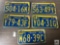 Five 1964 PA Truck tags
