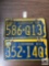 Two 1960 PA Suburban tags