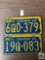 Two 1960 PA Suburban tags