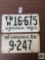Two Virginia license plates 1963 and 1965